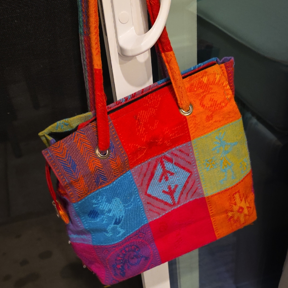 Colorful Patchwork Tote Bag